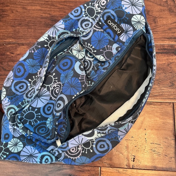 Blue and Black Patterned Sling Bag - Picture 3 of 3